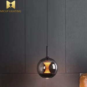 Lampe suspendue LED ronde en verre de style minimaliste Afterglow Sleep Eye Protection Dimmable Bedroom Lampe de chevet - Product Image 1