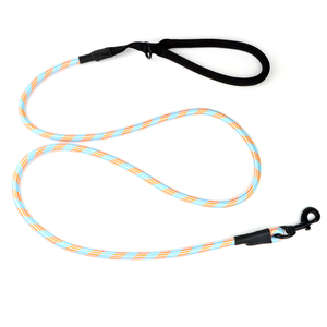 Barato al por mayor al aire libre mango de espuma Durable Nylon redondo perro cuerda correa para mascotas - Product Image 1