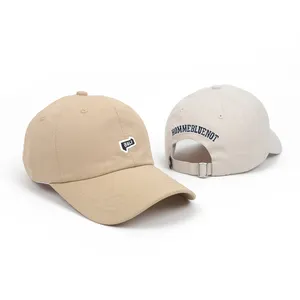 Hochwertige Stickerei 100 % Baumwolle bequeme unstrukturierte Baseballmütze lässige Dad-Hüte mit individuellem Logo 6 Panel-Hüte