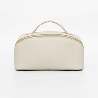 Sac à maquillage en cuir véritable durable personnalisé en usine, sacs et étuis cosmétiques de voyage pour femmes