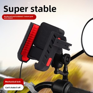 Support de téléphone <span class=keywords><strong>antivol</strong></span> à charge rapide et amortisseur de chocs pour moto/véhicule électrique avec fixation sur guidon – Nouveau support de navigation - Product Image 2
