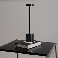 Lampes de table portables en métal à commande tactile, design moderne, LED rechargeables, sans fil, port USB, décoratives pour restaurant