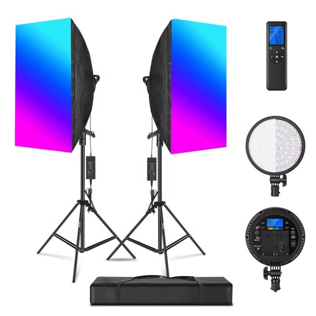 Photo Studio Photography LED RGB Light Soft Box Live Streaming Video Film Make Beauty Live Broadcast Photo Studio Light Box Tent