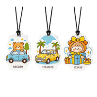 Diffuseur de parfum pour voiture personnalisé en forme de personnage de dessin animé, en papier, avec emballage personnalisé disponible