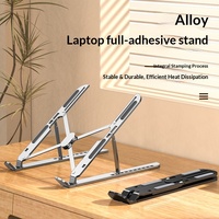 Support de téléphone portable et de tablette en alliage d'aluminium, pliable, portable, universel, en métal, avec support de refroidissement pour ordinateur portable et bureau