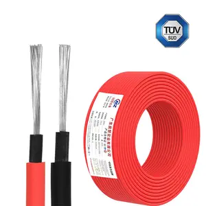 H1Z2Z2 10AWG 10 6 4 Sqmm Sq mm Square PV PV1-F 6mm dc Cable Solar panel PV TUV Cable wire 6mm 4mm2 10 mm2 For Solar System