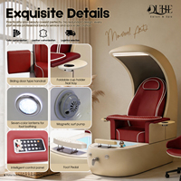 Chaise de pédicure de luxe inclinable à dossier haut avec massage pour salon de beauté - Offre spéciale