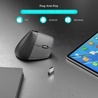 UGREEN Mouse Vertikal Ergonomis Nirkabel 2.4GHz Pelacakan Optik 4000DPI 57 Sudut 6 Tombol Baterai 12 Bulan 4 Tingkat DPI