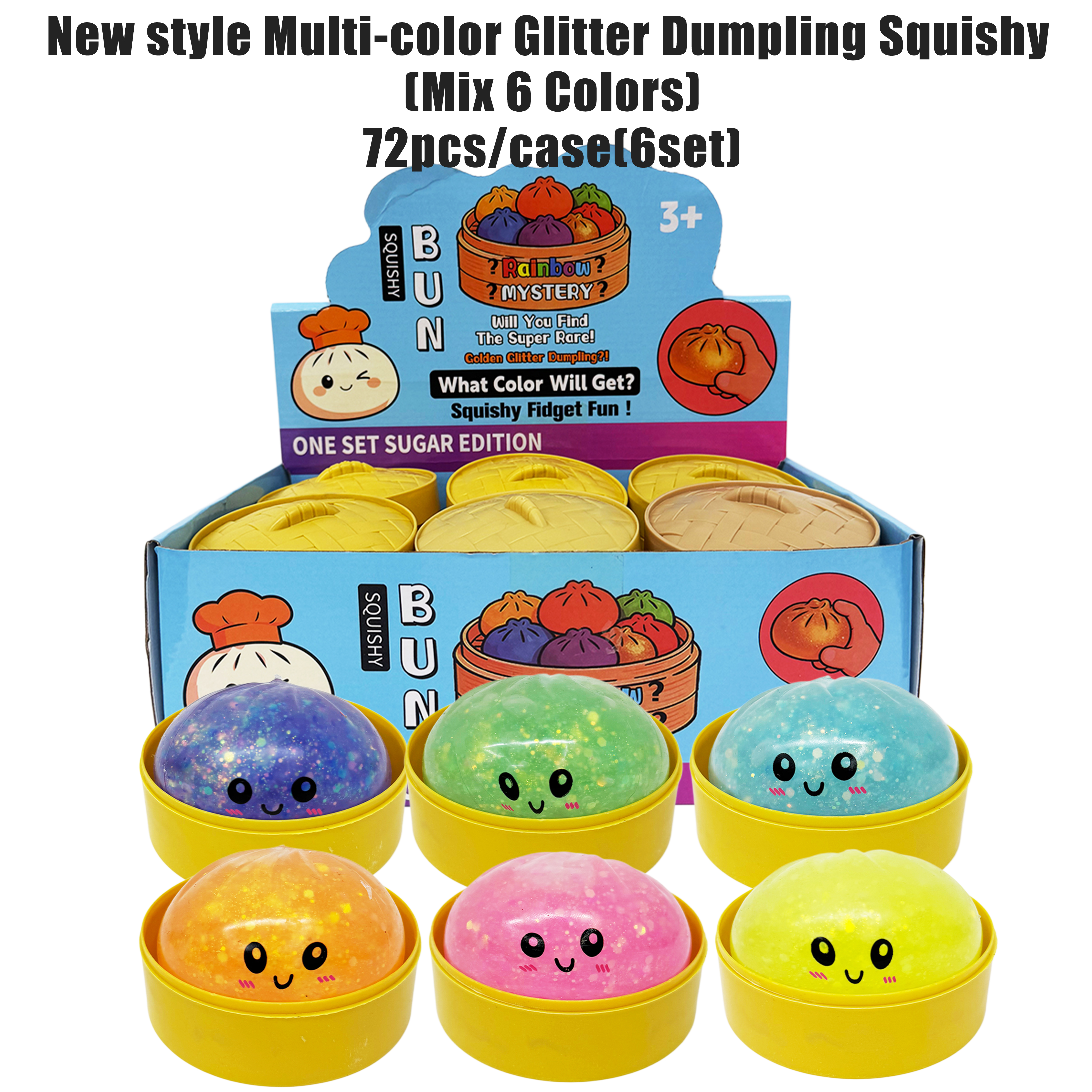 Mixed 6 colors glitter dumplings