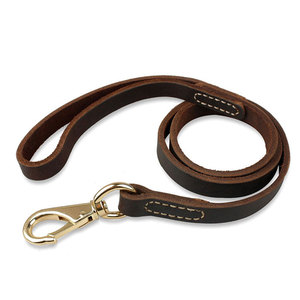 Rottweiler-Correa trenzada de cuero genuino para perro, correa para perro de dos asas - Product Image 6