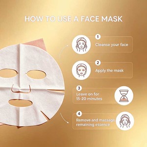 Masque facial hydratant coréen à la bave d'escargot, soin de la peau, masque en feuille de soie, contrôle du sébum, réduction des pores, réparation, masque hydratant pour le visage à la bave d'escargot - Product Image 2