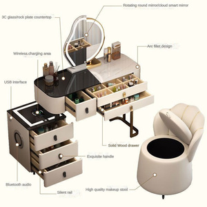 Bàn trang điểm phòng thay đồ mới về, có gương và ngăn kéo, giá rẻ, bàn trang điểm có gương LED và ghế đôn - Product Image 5
