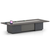 Meubles commerciaux modernes, table de réunion en forme de I, bureaux de bureau élégants, table de conférence de bureau pour 8 à 12 personnes