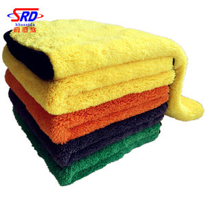 800 gsm 40x40 cm serviette à séchage rapide pour voitures grande serviette de nettoyage en microfibre double face serviette de lavage de voiture en microfibre - Product Image 6