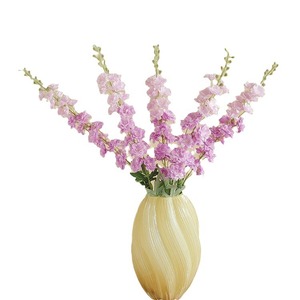 Fleurs artificielles de prêle en soie, réalistes, pour mariage, décoration intérieure, bouquet bleu, violet, blanc, arrangement floral, art floral - Product Image 5