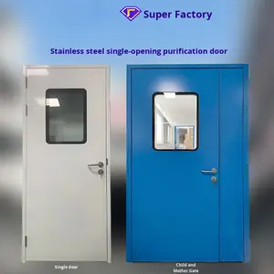 धूल मुक्त कार्यशाला इस्पात धातु शोधन के लिए आधुनिक आंतरिक दरवाजा फार्मास्युटिकल कारखाने अस्पताल प्रयोगशाला सुपरमार्केट के लिए - Product Image 2