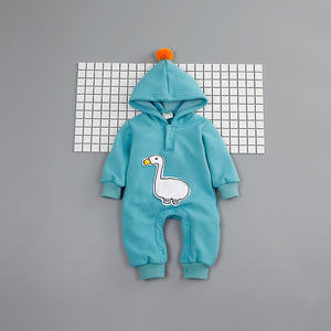 Ropa de invierno para bebés de Google Baby Shops, mono de manga larga de color sólido, mono de pato lindo para bebés - Product Image 3