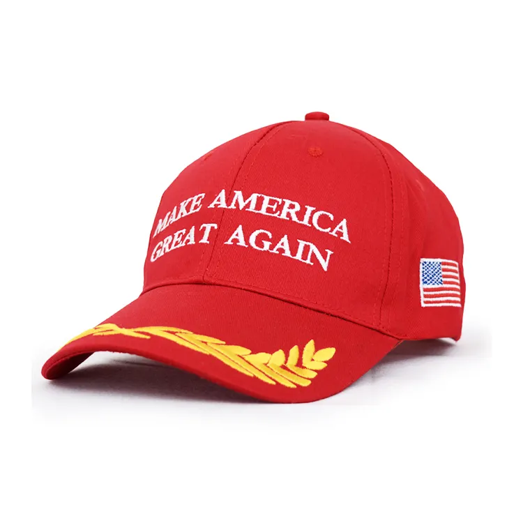 Venta al por mayor Sombrero de la bandera americana HACER A AMÉRICA GRANDE OTRA VEZ Gorra de béisbol Maga bordada en Oliva paz