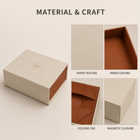 Boîte cadeau magnétique personnalisée en tissu de lin, emballage en carton pliable pour bijoux, cosmétiques, coffrets cadeaux de mariage