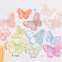 Breloques en résine papillon, accessoires pour coques de téléphone portable, matériel DIY, décoration pour épingles à cheveux