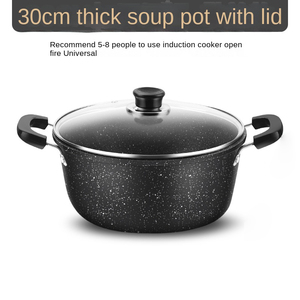 Ensemble de casseroles de cuisson antiadhésives pour <span class=keywords><strong>induction</strong></span>, faitout <span class=keywords><strong>en</strong></span> <span class=keywords><strong>fonte</strong></span> antiadhésif avec couvercle - Product Image 3