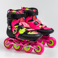 Chaussures de patinage en fibre de carbone EACHkids Professional Slalom Freestyle Inline Skating avec roues en PU pour enfants