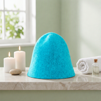 Chapeau de sauna en feutre avec logo personnalisé, chapeau de protection en laine douce pour sauna, hammam, isolation thermique, évacuation de l'humidité, confortable, de qualité supérieure