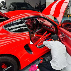 Cristal brillant PET <span class=keywords><strong>Ferrari</strong></span> Rouge Voiture Vinyle Wrap Changement de Couleur Air Libération Film D'emballage De Voiture Qualité Premium <span class=keywords><strong>Ferrari</strong></span> <span class=keywords><strong>Autocollants</strong></span> De Voiture - Product Image 3