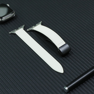 Correas de <span class=keywords><strong>Reloj</strong></span> de Cuero Genuino Magnéticas Ultrafinas con Patrón Saffiano 2026 para Apple Watch Serie 11 40mm, Diseño Delgado y Lujoso - Product Image 2