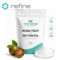 Ekstrak Buah Monk Alami & Campuran Pemanis Erythritol Bubuk Pengganti Gula Nol Kalori Pemasok Grosir OEM