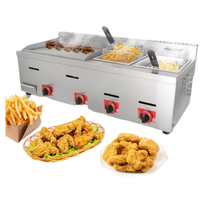 Premium 304 MultiFunction Gas <b>Pan</b> & Griddle for Hotel <b>BBQ</b> M01 304 Stainless Steel <b>Pan</b> & Griddle - Product Image 4