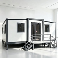 Maison conteneur modulaire extensible à double aile Shinestone, approuvée pour l'exportation, villa préfabriquée portable, unité de vie résistante aux intempéries