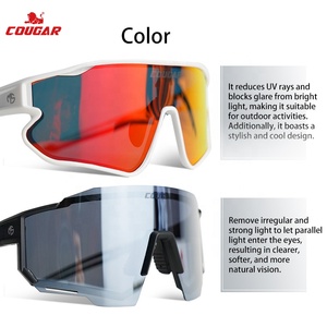 Occhiali Sportivi COUGAR con Protezione Anti-Vento e UV, Montatura in TR90 per Pattinaggio di Velocità, Skateboard, Monopattino e Ciclismo - Product Image 2