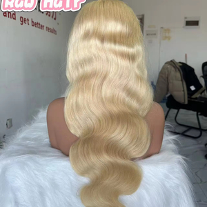 Perruque Lace Front 13x6 en Cheveux Humains, <span class=keywords><strong>Blond</strong></span> 613, Ondulée, Vierge Brésilienne Non Traitée, Sans Colle, Pré-épilée, Dentelle HD pour Femmes Noires - Product Image 1