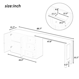 Alacenas Despensa Extraíbles para Cocina, Armario Estrecho con Cajones, Aparador Alto de Almacenamiento, Despensa con Mesa, <span class=keywords><strong>Trastero</strong></span> Cocina - Product Image 5