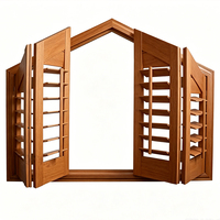 Persianas de Madera para Ventanas Francesas Integradas en el Interior, Persianas de Madera Pintadas de Blanco a Medida para Sala de Estar