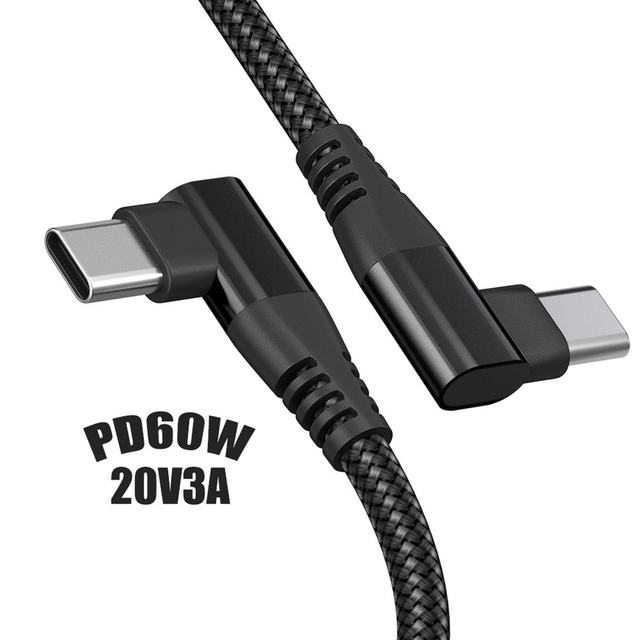 Type-c PD 60W Data Cable, C2C Male-to-male Nylon Braided Charging Cable for Mobile Phone, USB Flash Drive