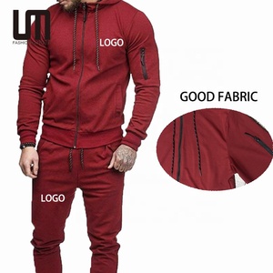 Wholesale OEM <strong>Custom</strong> Design Men Fall Winter Sports Tracksuit Training Gym Jogging Plain Two Piece <strong>Suits</strong> - Product Image 1