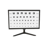 Moniteur LCD d'optométrie VC-4 de 19 pouces - Écran de tableau d'acuité visuelle haute définition pour les tests oculaires cliniques