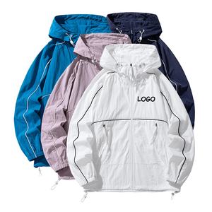 Модная легкая водонепроницаемая куртка с застежкой-молнией, защита от солнца, одежда для кожи, UPF50 + защитный капюшон, рубашка, одежда - Product Image 3