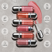 Rouge à lèvres liquide effet miroir, texture onctueuse à l'huile d'onagre, contrôle du sébum, marque privée, OEM, ODM, végétalien, sans cruauté animale, personnalisable