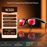 Nouvelles lunettes intelligentes IA W300UV : Détection UV, appels, musique, surveillance de la fréquence cardiaque et de l'oxygène sanguin, modes multisports, traduction IA