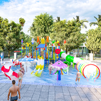 Toboggans aquatiques Aqua Play - Aire de jeux aquatique extérieure pour enfants avec construction en fibre de verre pour usage résidentiel