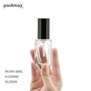 30ml transparent glass refillable bottle with press pump — suitable for <b>sunscreen</b>, primer, lotion, and serum - Product Image 6