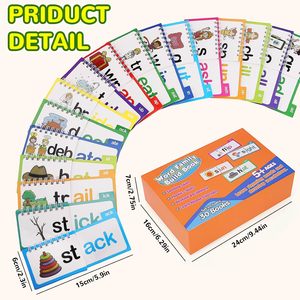 Đọc và vần lật sách, thú vị từ Gia đình lật sách ABC từ vựng thẻ flash từ nhìn thấy THẺ FLASH mẫu giáo - Product Image 6