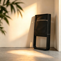 Chaise pliante en métal de couleur tendance, moderne, imperméable, portable, en fer, pour salle à manger, jardin, terrasse, événement en plein air