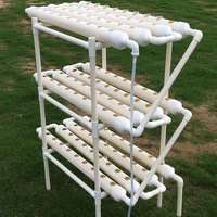 Kit de système de culture hydroponique pour légumes, en tuyaux PVC, avec circulation d'eau NFT, pour culture de fleurs à 3 niveaux