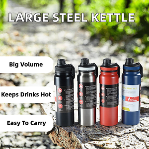 Botella <span class=keywords><strong>de</strong></span> Agua Deportiva <span class=keywords><strong>de</strong></span> Acero Inoxidable <span class=keywords><strong>de</strong></span> Gran Capacidad, Clásica, Portátil, para Viajes y Actividades al Aire Libre, con Pajita, Aislamiento Térmico <span class=keywords><strong>de</strong></span> 6 a 12 Horas - Product Image 2