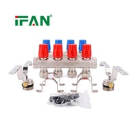 Collecteur PEX IFAN OEM pour chauffage par le sol radiant DN25*3/4" 2-8 voies eau froide et chaude