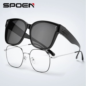 SPOEN <b>Square</b> Polarized <b>Sunglasses</b> UV400 Full Rim Unisex Fashion Sun Protection Adult - Product Image 1